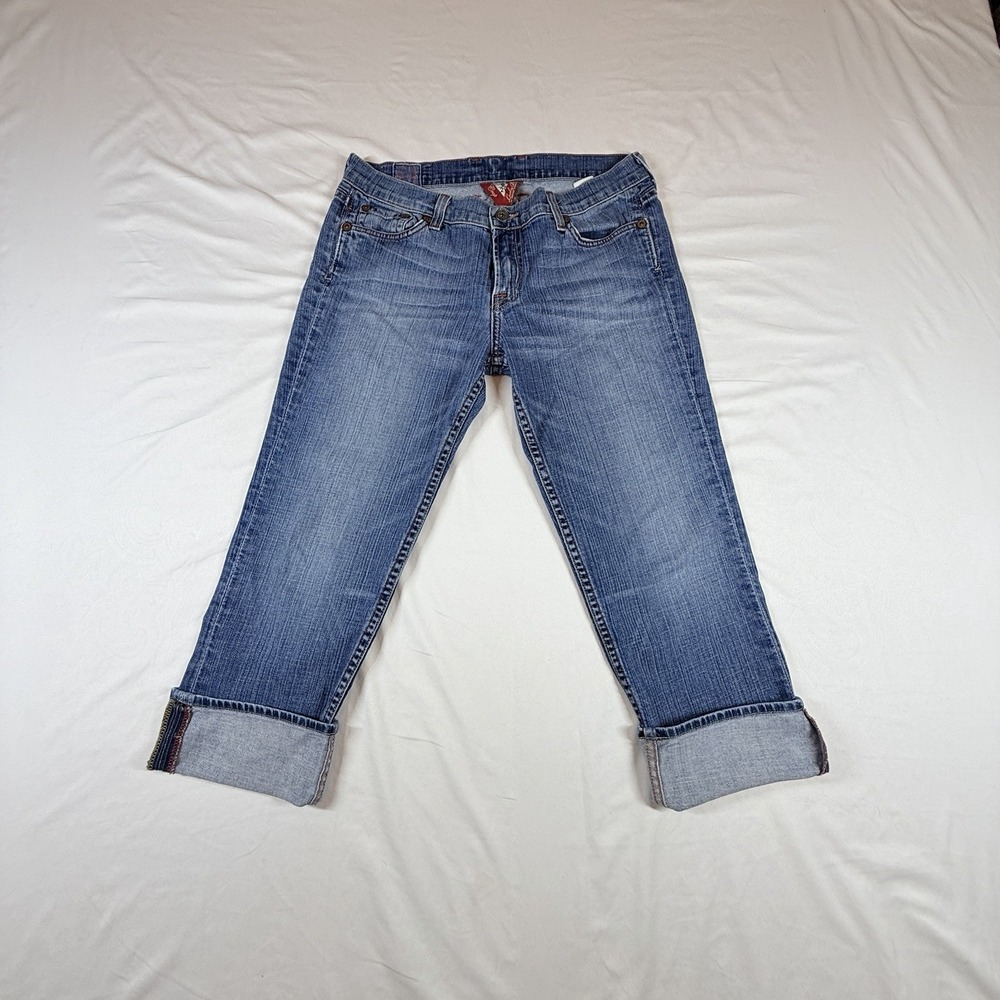 VTG LUCKY BRAND GENE MONTESANO Dungarees Womens Size 8/29 Crop USA MADE